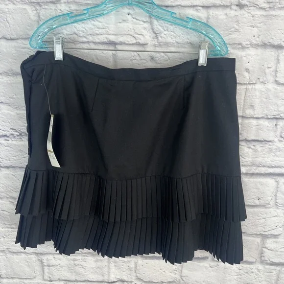 Nine West NWT Classic Black Preppy A-line Career  Mini Skirt Size 12 - Picture 6 of 7